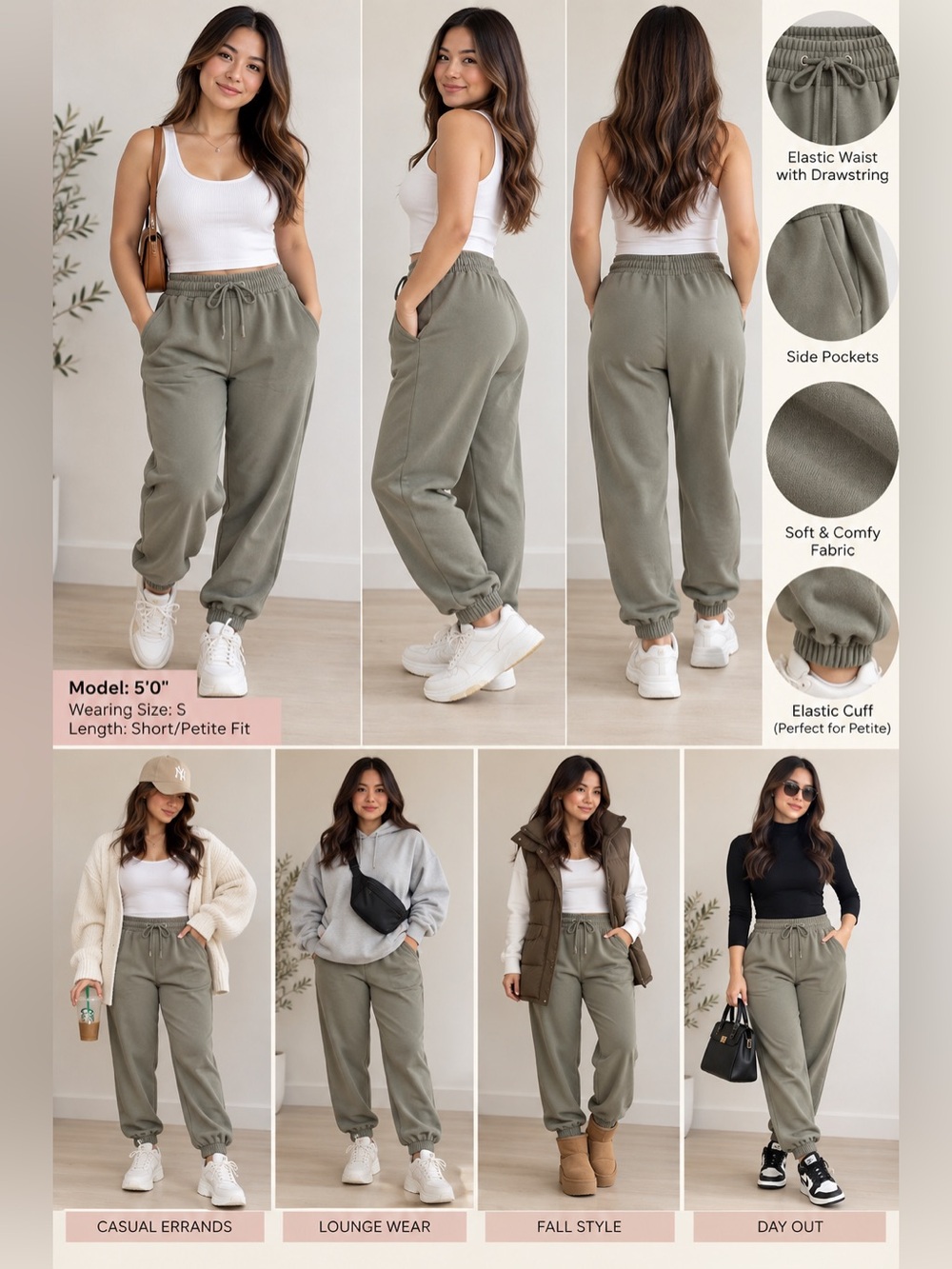 Meshki Joggers Size S Grey Drawstring Sweatpants
